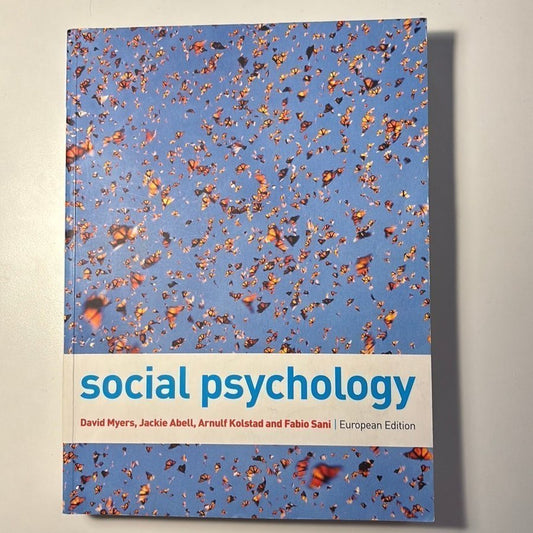 Social Psychology||av David Myers, Jackie Abell, Arnulf Kolstad och Fabio Sani|| European edition